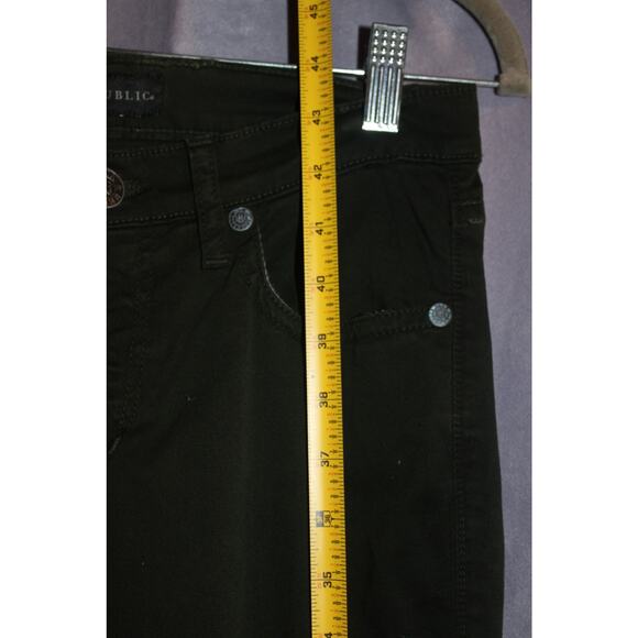 Rock & Republic Skinny Pants Military Dark Green Low Rise Size 25 - Picture 4 of 8
